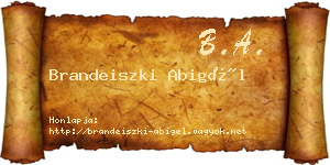 Brandeiszki Abigél névjegykártya