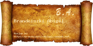 Brandeiszki Abigél névjegykártya