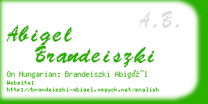 abigel brandeiszki business card